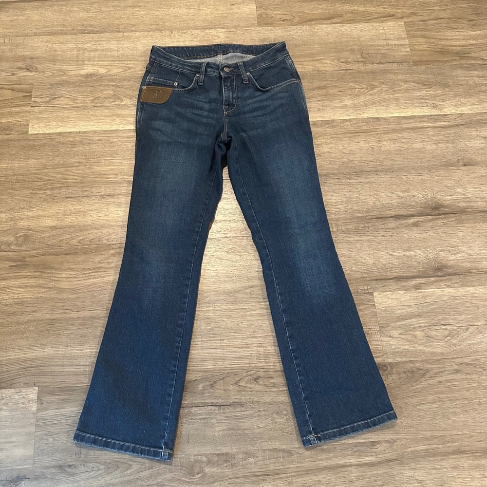 Wrangler Riggs Workwear Jeans Womens 6x29 Blue Denim 5-Pocket Bootcut Mid Rise